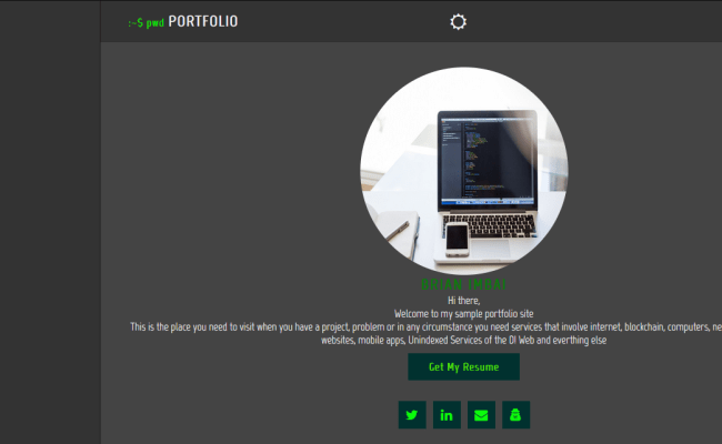 GitHub - Musolini/Basic-portfolio-template: Simple HTML, CSS And JavaSript