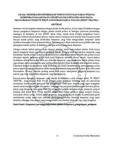 Contoh kasus penipuan perjanjian jual beli online adalah kasus . Legal Memorandum Pertanggungjawaban Pidana Korporasi Dalam Kasus Penipuan Dan Penggelapan Dana Masyarakat Oleh Pt First Anugerah Karya Wisata First Travel Mcurepository