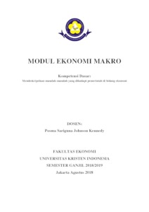 MODUL EKONOMI MAKRO Kompetensi Dasar:Mendeskripsikan masalah-masalah yang  dihadapi pemerintah di bidang ekonomi - Repositori Universitas Kristen  Indonesia