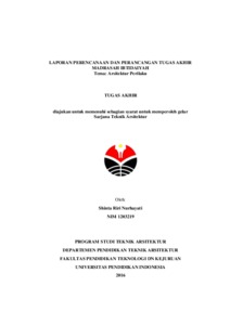 Pada program studi teknik arsitektur universitas sriwijaya. Laporan Perencanaan Dan Perancangan Tugas Akhir Madrasah Ibtidaiyah Arsitektur Perilaku Upi Repository