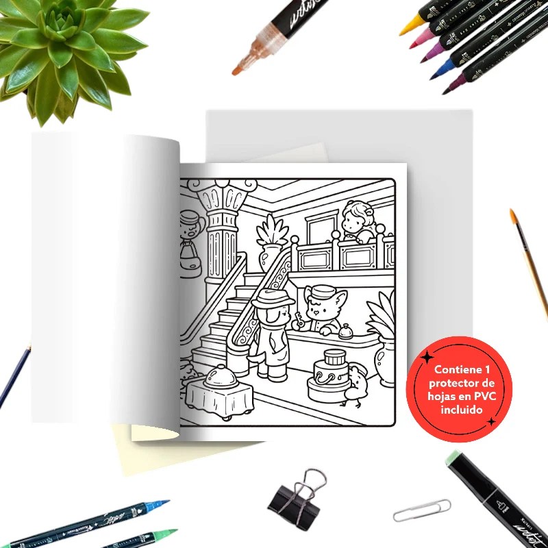 LIBRO DE MODA RRSS PARA COLOREAR RETROROOMS
