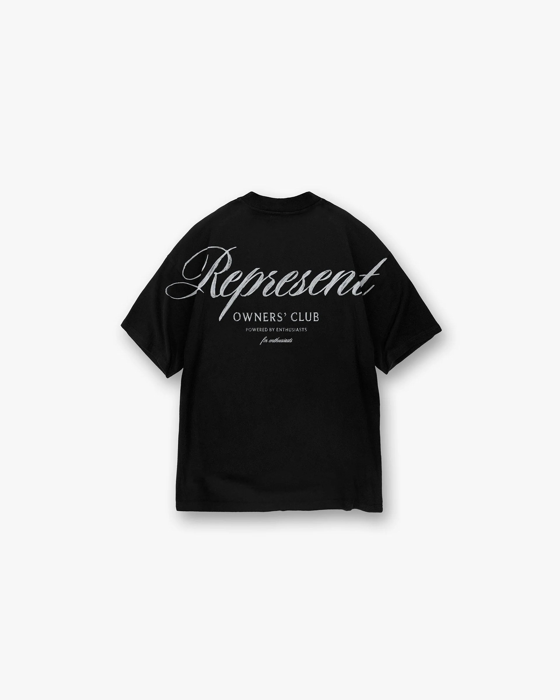 Script Logo T Shirt Black Represent - Gorgeous City Image - Desktop