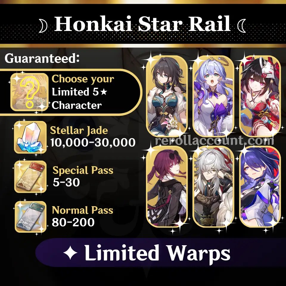 Honkai Star Rail Limited Warps Account