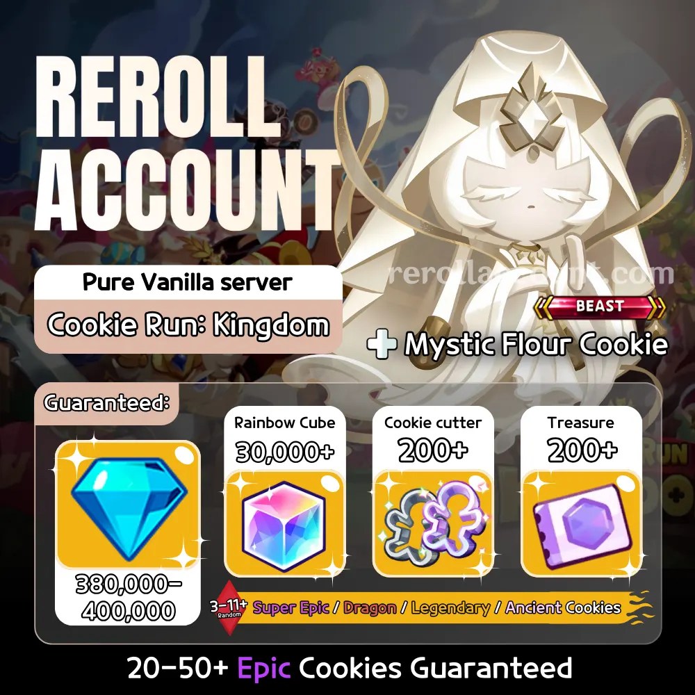 Mystic Flour Cookie account pure vanilla
