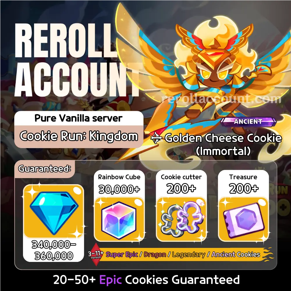 golden cheese immortal cookie account pure vanilla