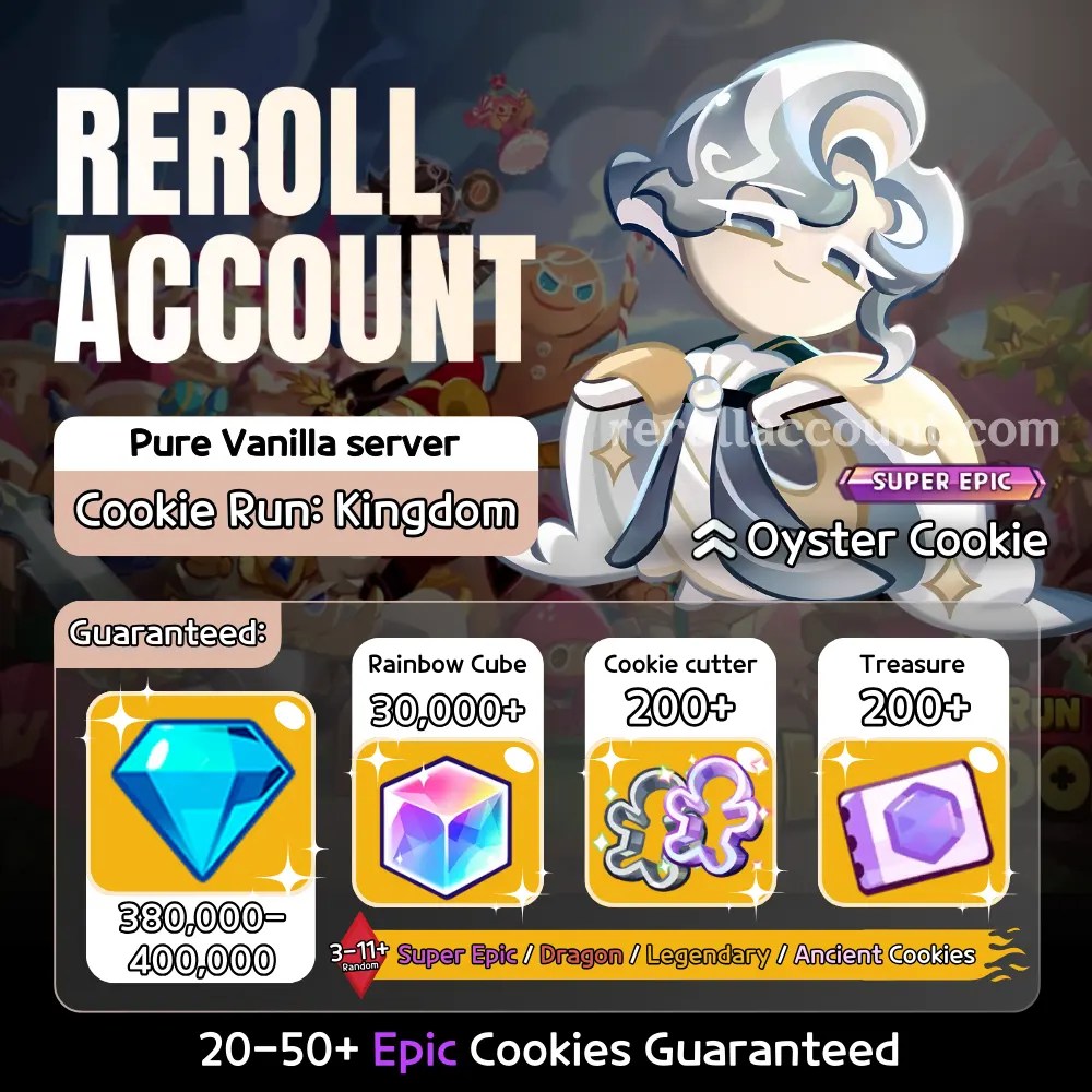 oyster cookie account pure vanilla