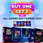 Adobe Premium Software 2024 + Bonus (Filmora & Corel Draw)