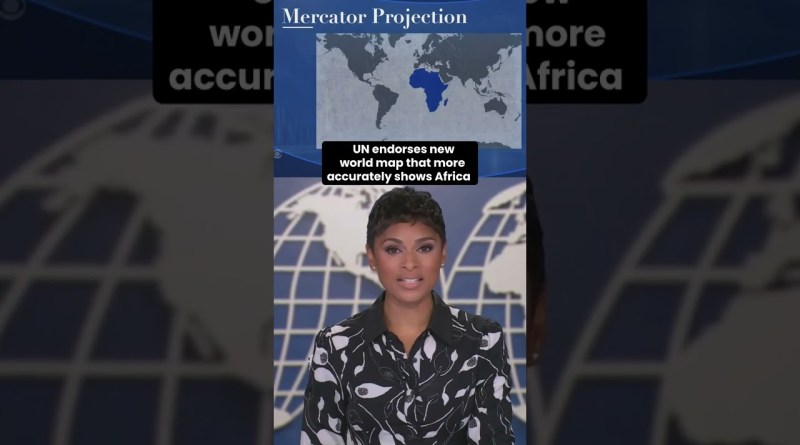 United Nations approves new world map showing larger African continent #shorts