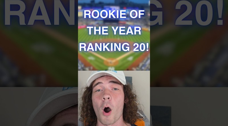 Rookie Of The Year Ranking Weekly! Ranking 20! #mlb #baseball #sports #rookieoftheyear #shorts