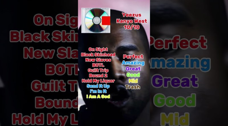 Yeezus ranking #rap #hiphop #album #kanyewest #music