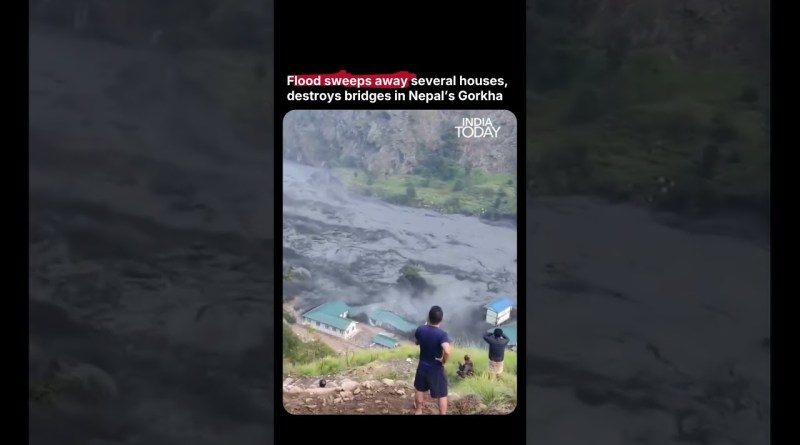 Nepal Flash Floods: Houses Swept Away, Bridges Destroyed in Gorkha #shorts #nepalfloods #gorkha