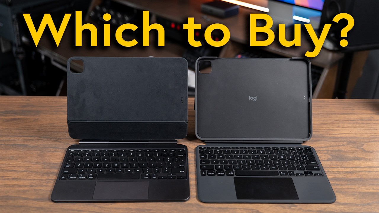 Perbandingan Logitech Combo Touch dan Apple Magic Keyboard untuk iPad Pro M4.(Source: YouTube Channel Adam Talks Tech) Perbandingan Logitech Combo Touch dan Apple Magic Keyboard untuk iPad Pro M4.(Source: YouTube Channel Adam Talks Tech)