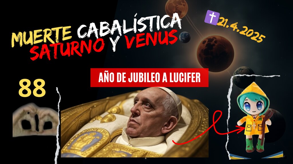 Papa Francisco Muerte Ritual del año del jubileo a Saturno y Venus.  Luto en la religión católica