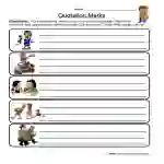 Quotation Mark Practice Worksheet By Teach Simple - Modern Vintage Design - 8K