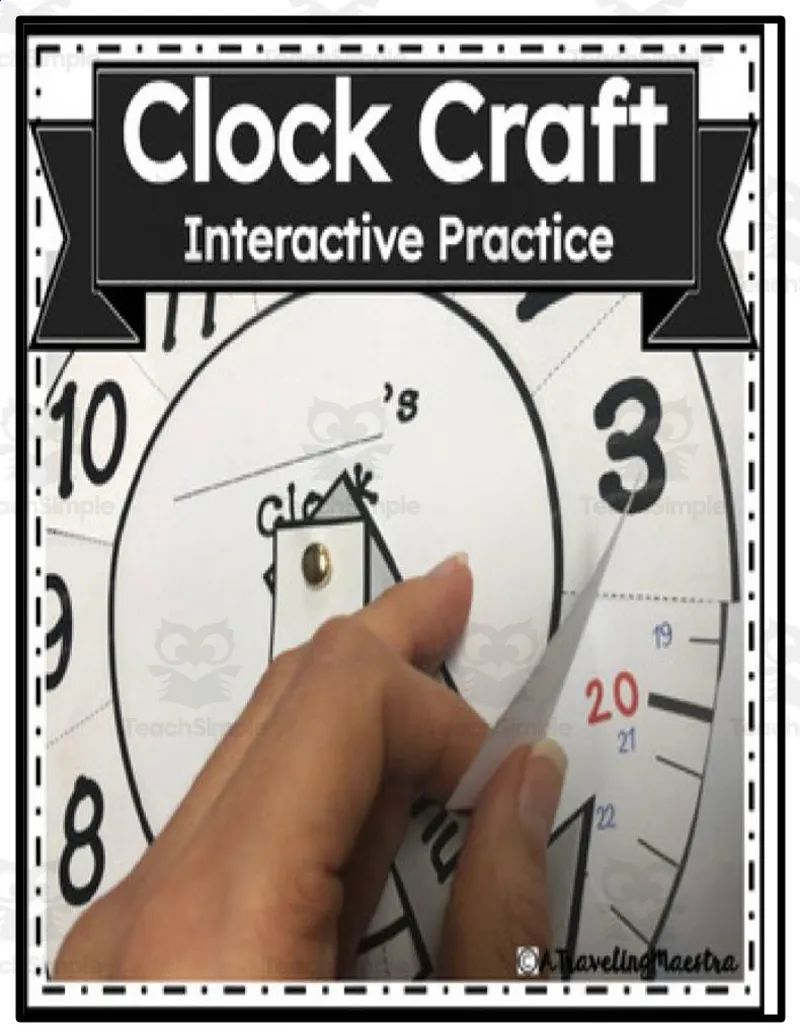 Interactive Paper Clock Craft By Teach Simple - Perfect Sunset Wallpaper - Mobile
