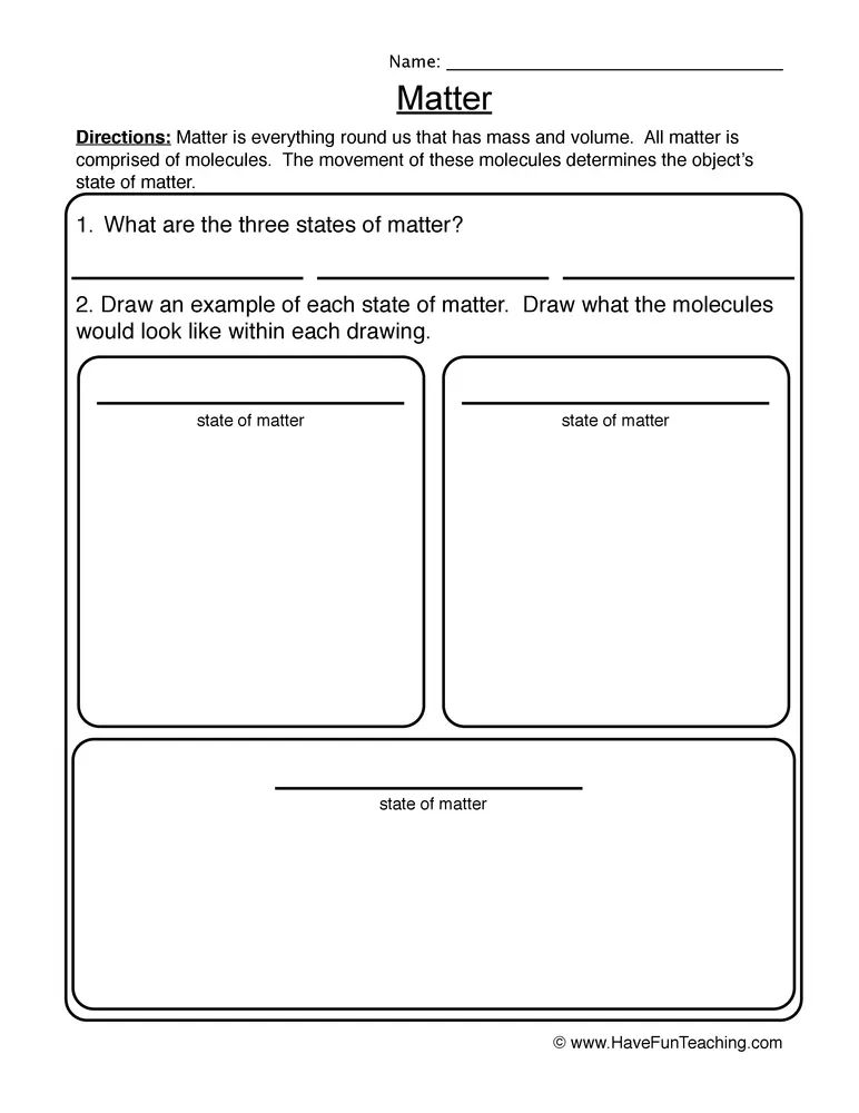 Observing Matter Worksheet Teach Starter - Best Minimal Illustrations in Retina