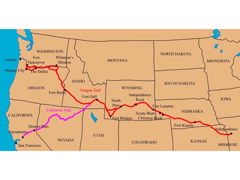 Oregon Trail Map - Stunning Mobile Vintage Pictures | Free Download