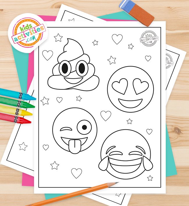 Each printable highlights a word that starts. Super Cute Emoji Coloring Pages Opera News
