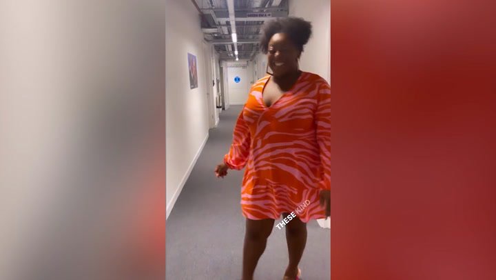 Judi love (green dress) cardboard cutout. Judi Love Stuns Beside Strictly Partner Graziano In Affordable Zebra Mini Dress Opera News