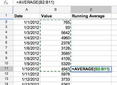 running-average-formula