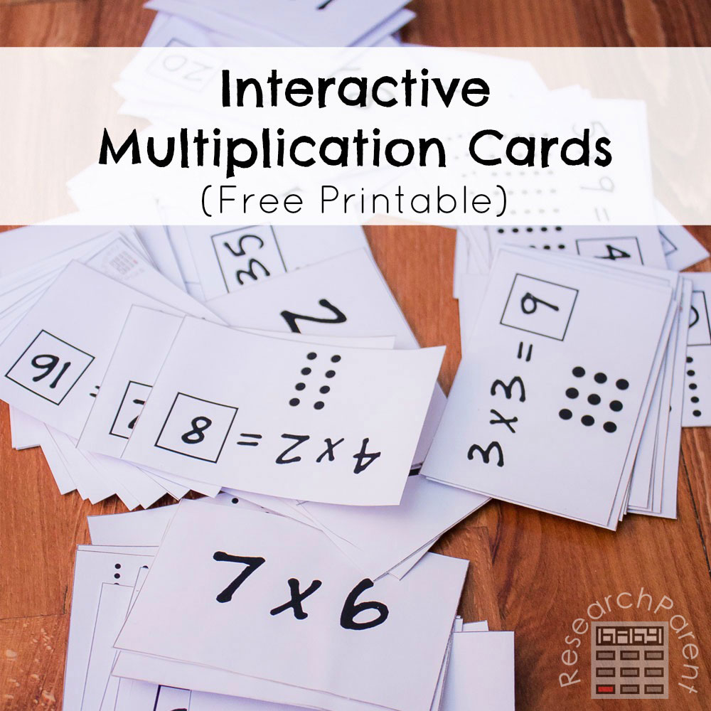 Multiplication facts printable flashcards | 144 facts. Interactive Multiplication Cards Researchparent Com