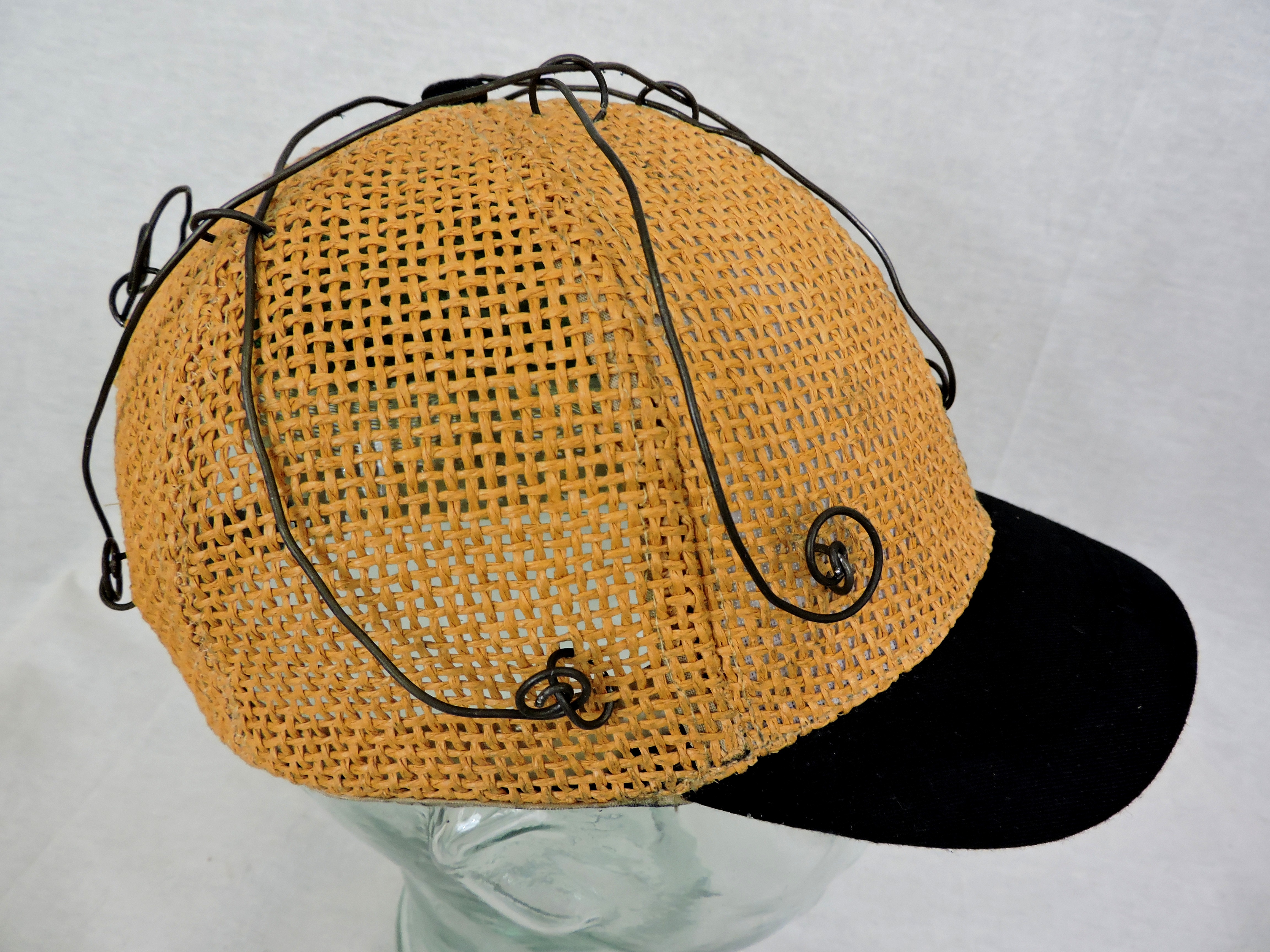 Open Weave Straw Ball Cap: Steel - Reshats