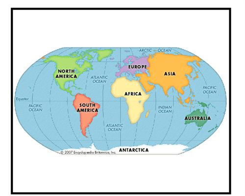 7 Continents Map World Maps Geography And Travel Information 