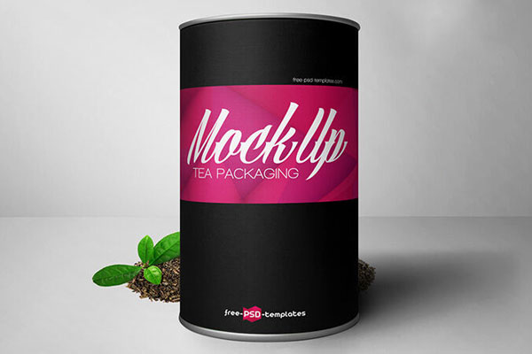 JPG 20+ attractive tea packaging mockup psd template: Cylindrical Tea Packaging Mockup Free Resource Boy