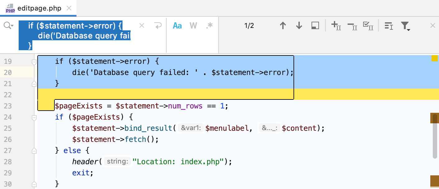 You could write a text for any of these purposes below: Find And Replace Text In A File Phpstorm