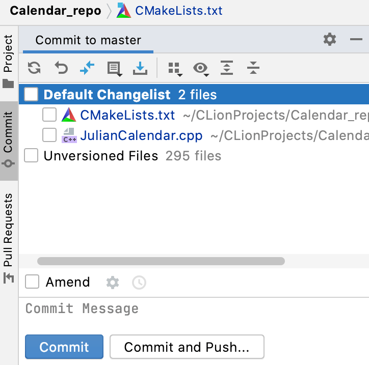 Commit and push changes to Git repository | CLion (1) Commit and push changes to Git repository | CLion (1)