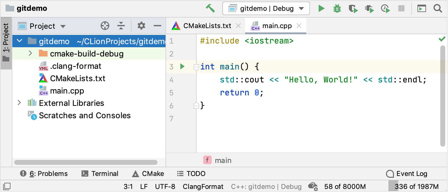 Tutorial: Getting started with Git in CLion | CLion (2) Tutorial: Getting started with Git in CLion | CLion (2)