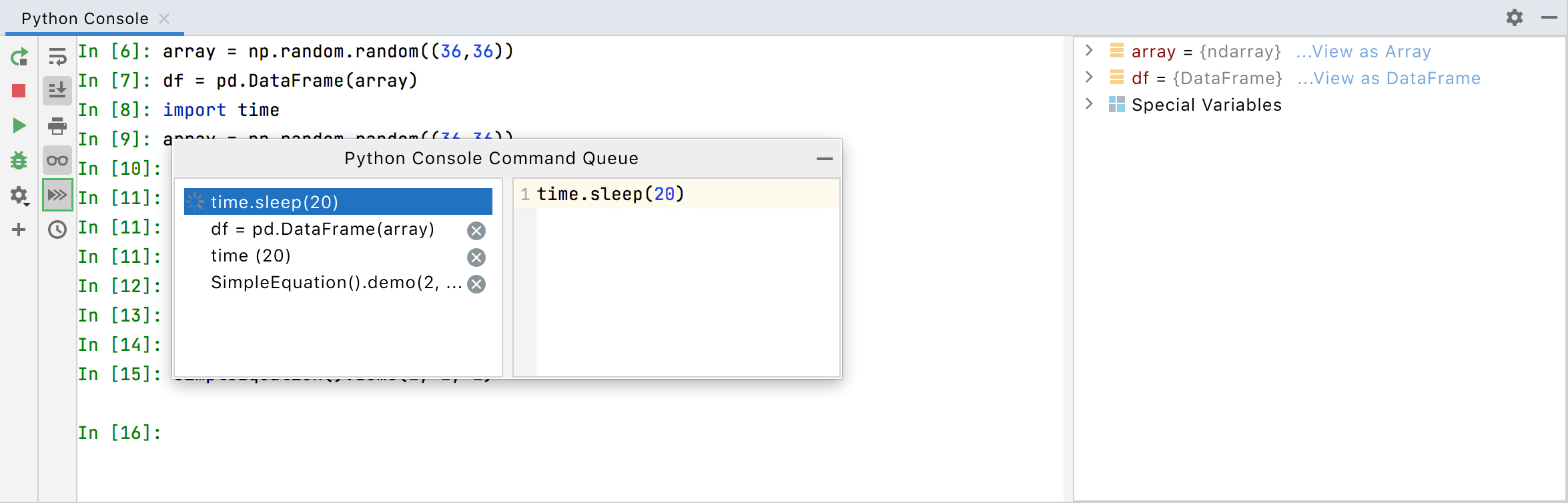 Python console | PyCharm (16) Python console | PyCharm (16)