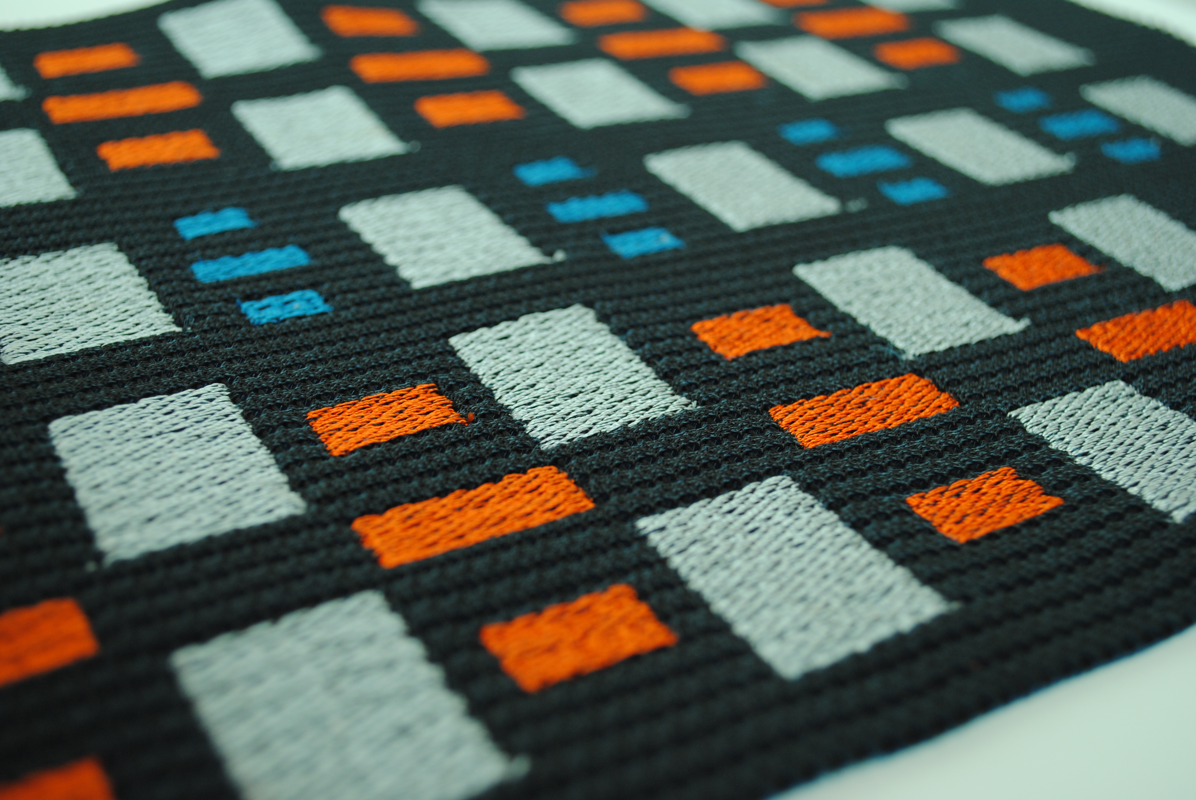 spacer material and digital embroidery