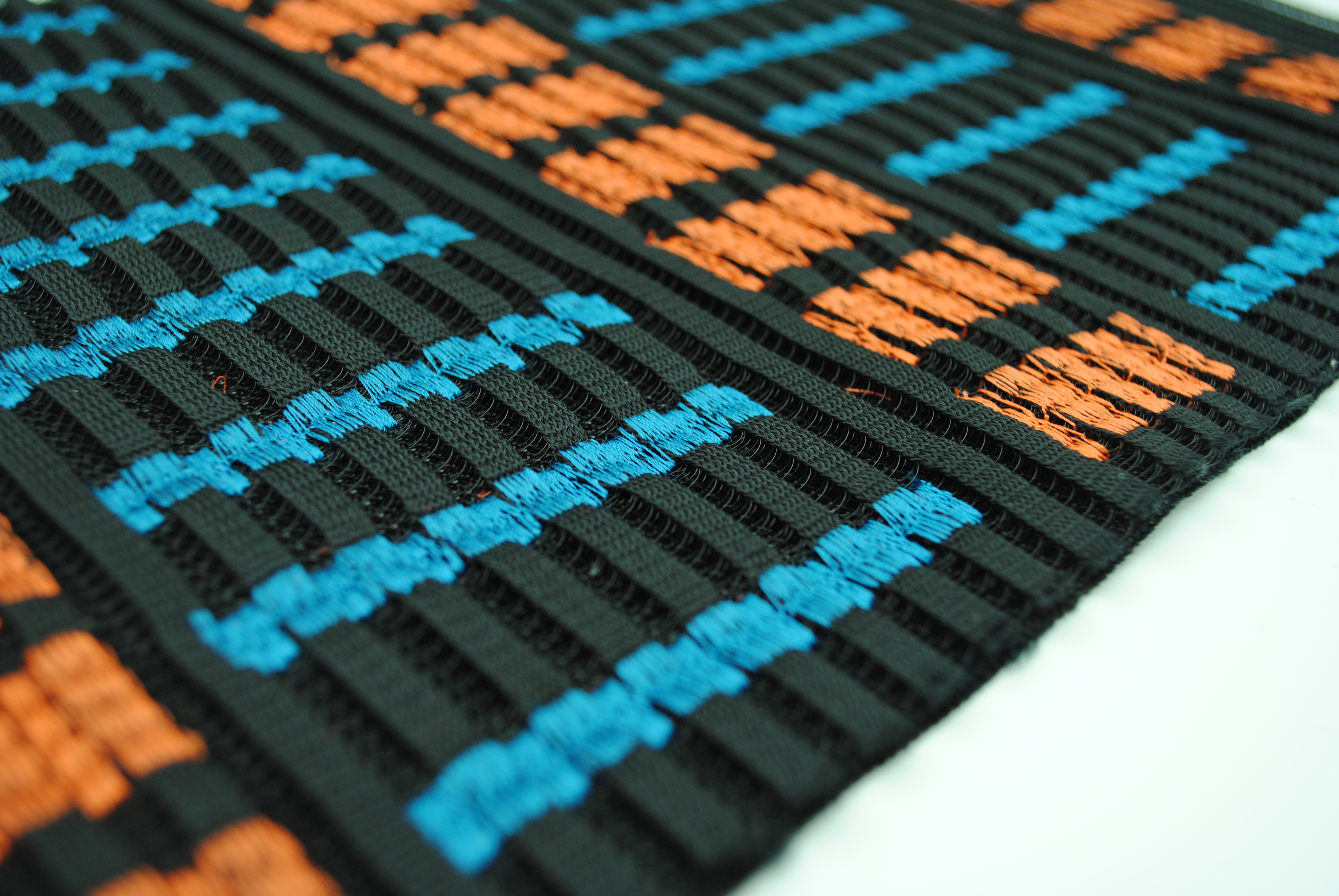 ribbed spacer and digital embroidery