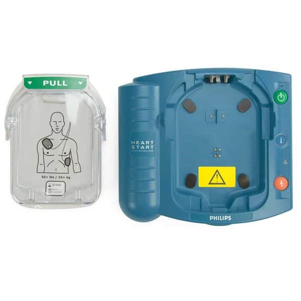 Philips HeartStart OnSite AED open front view