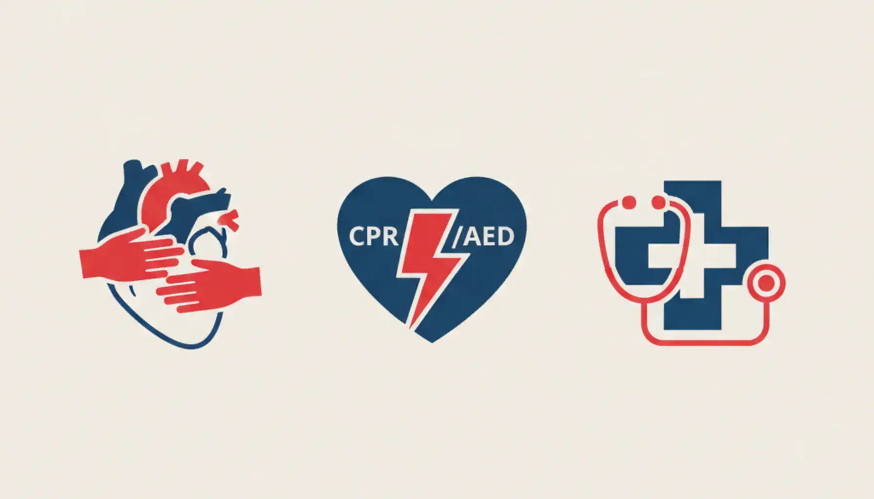 Three levels of CPR certification from basic Heartsaver to CPR AED to Healthcare Provider BLS