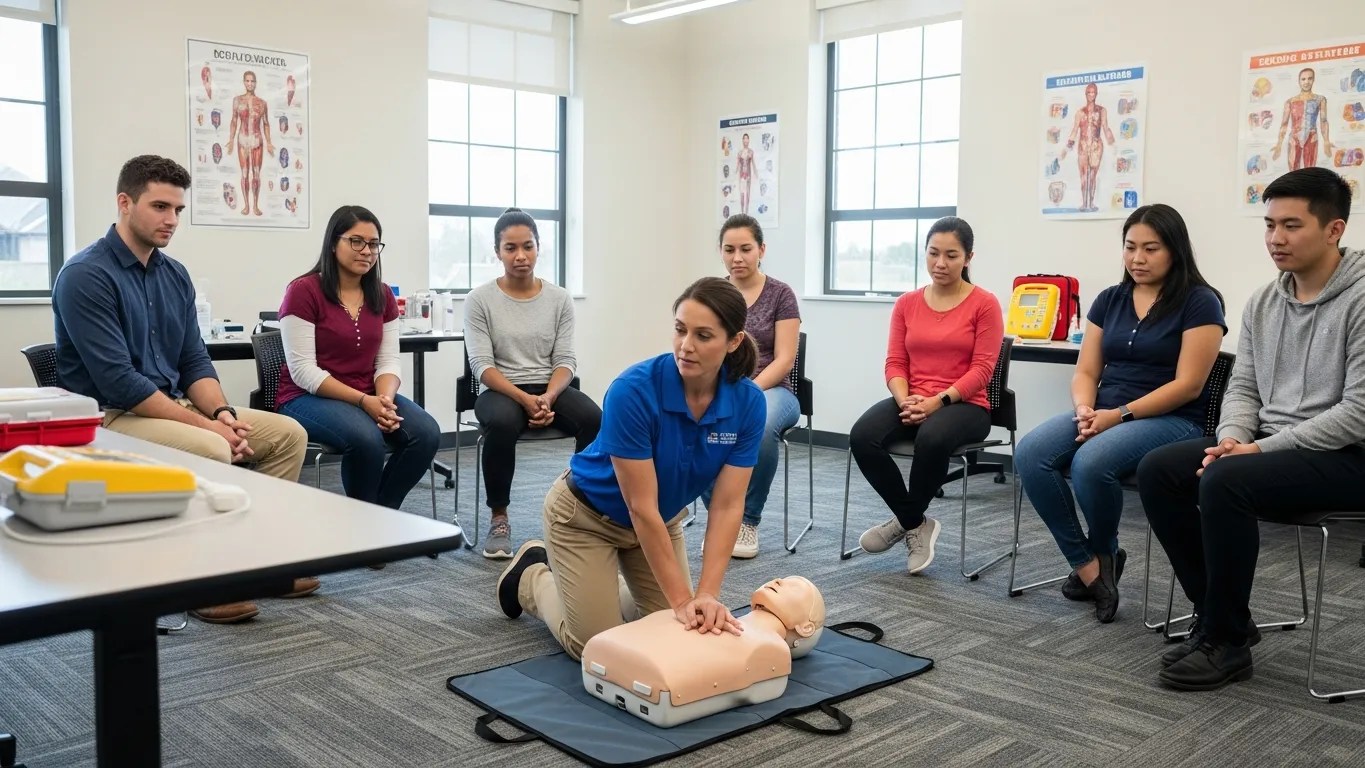 Step-by-step guide showing how to perform CPR on adults children and infants
