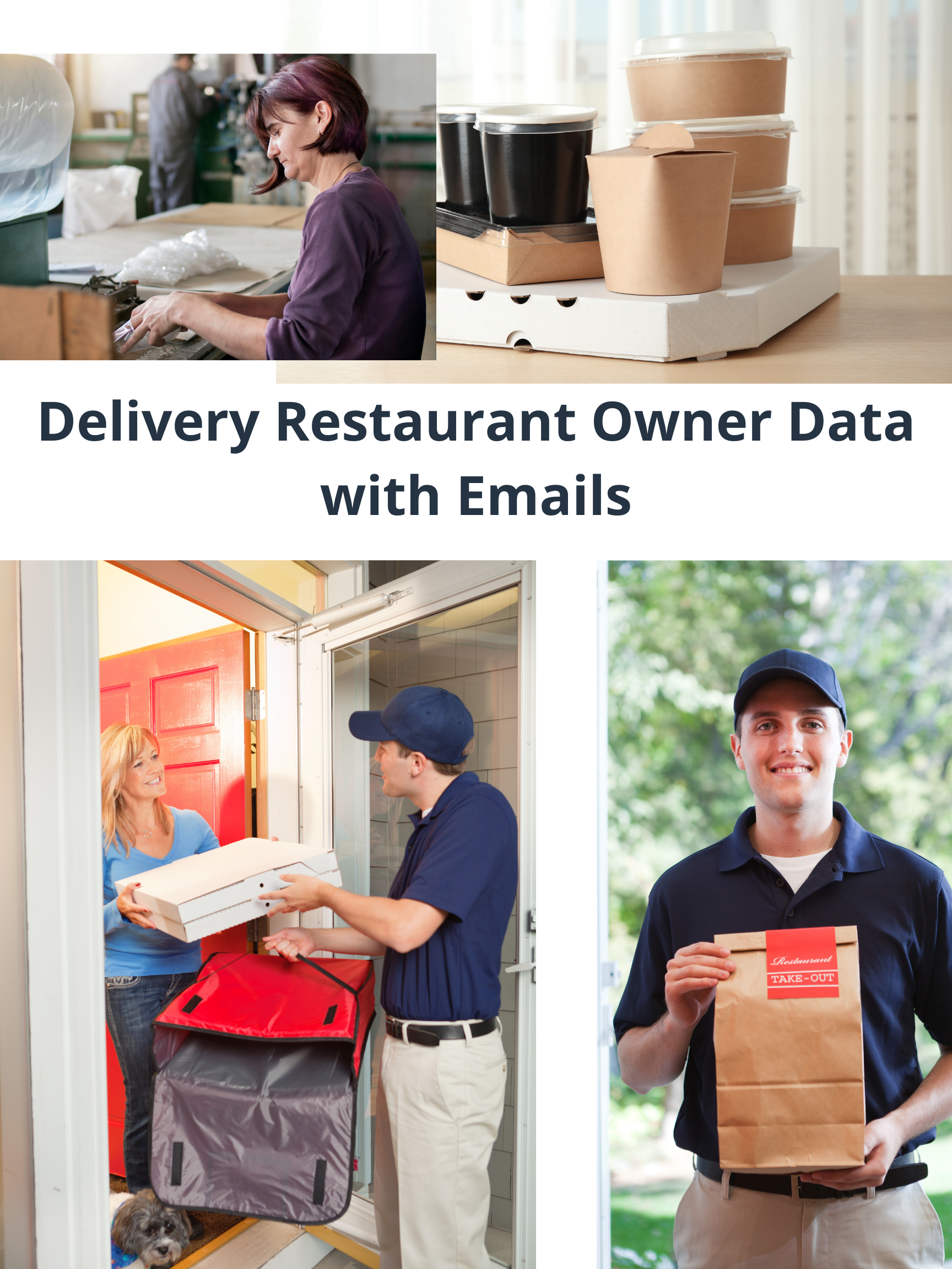 Delivery Food and Takeout Contact Data List