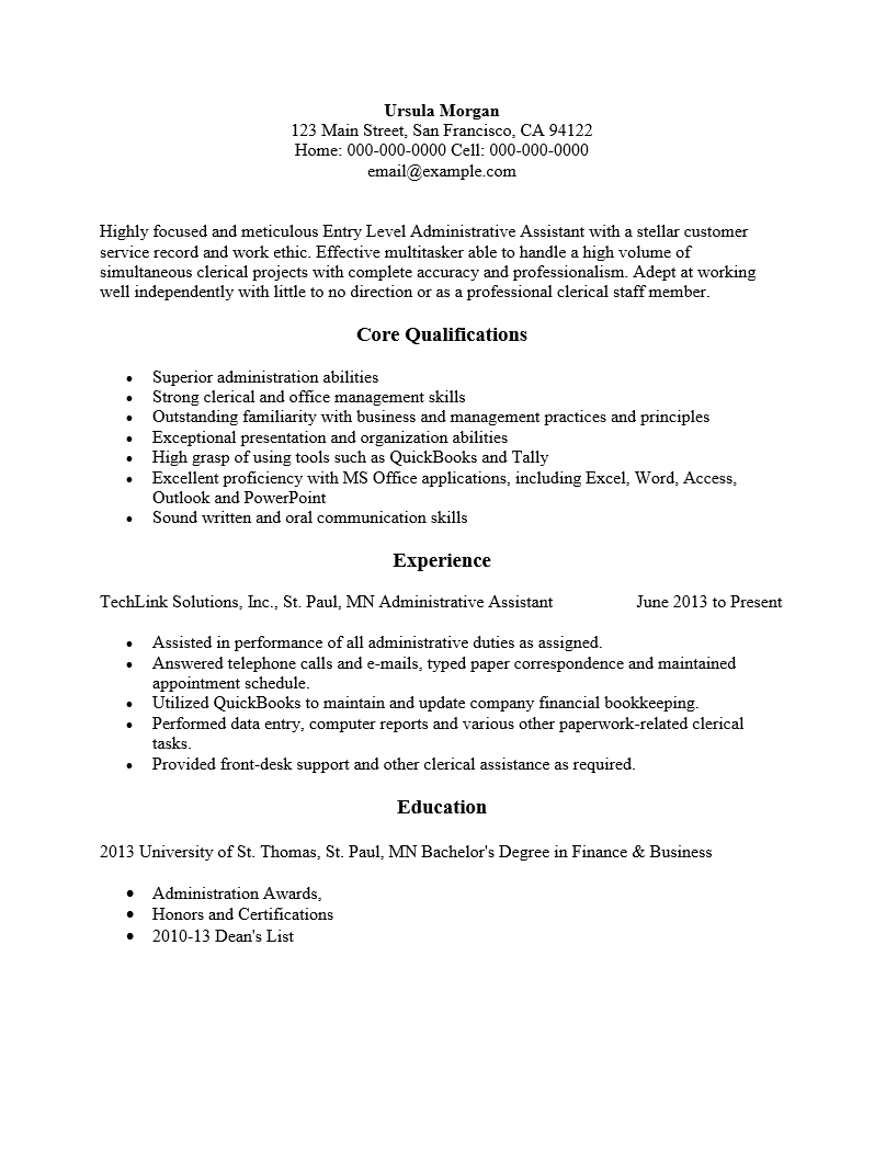 Entry Level High Student Resume Template Resume Templates