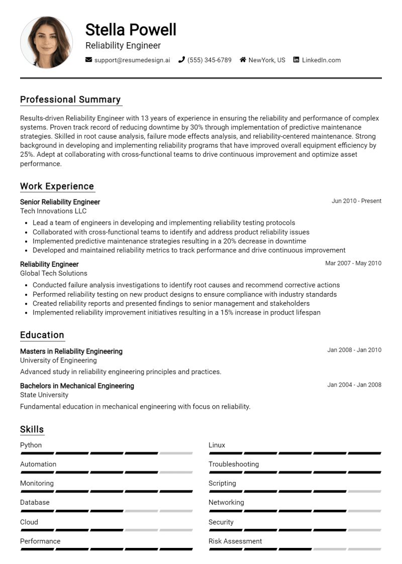 Reliability Engineer Resume Reliability Engineer Resume Sample - Best Sunset Pictures in Ultra HD