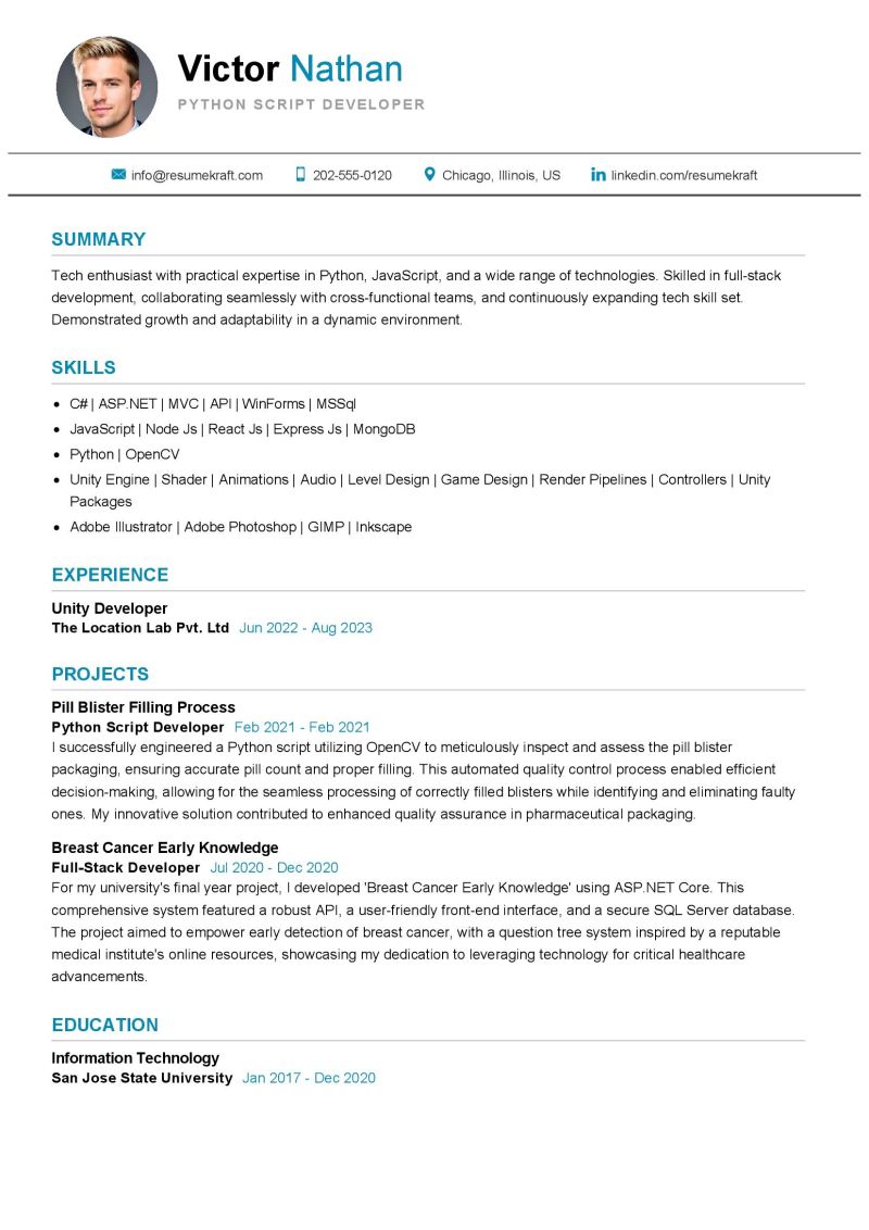 Python Developer Resume Sample How To Write - Premium Light Photo Gallery - Mobile