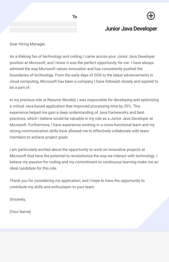 Junior Java Developer Cover Letter Examples Qwikresume - Premium Ocean Wallpaper Gallery - Ultra HD