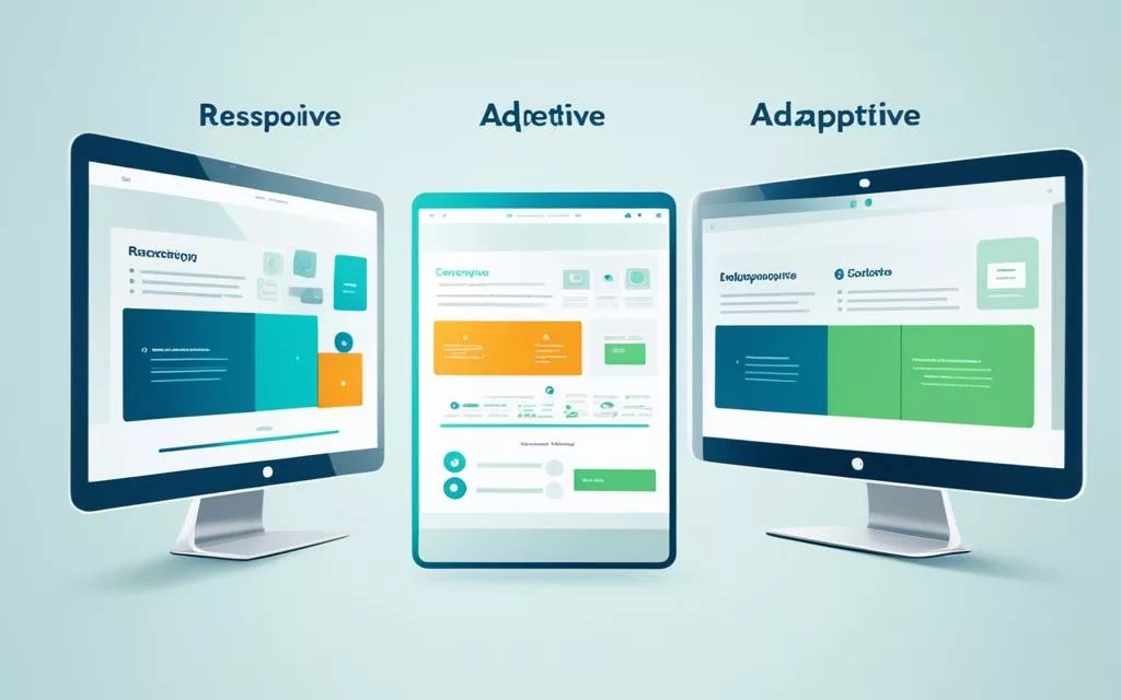 Responsive vs Adaptive Design Diagramm