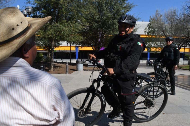 Mantiene agrupamiento ciclista de la Guardia Estatal proximidad en zonas peatonales y turísticas