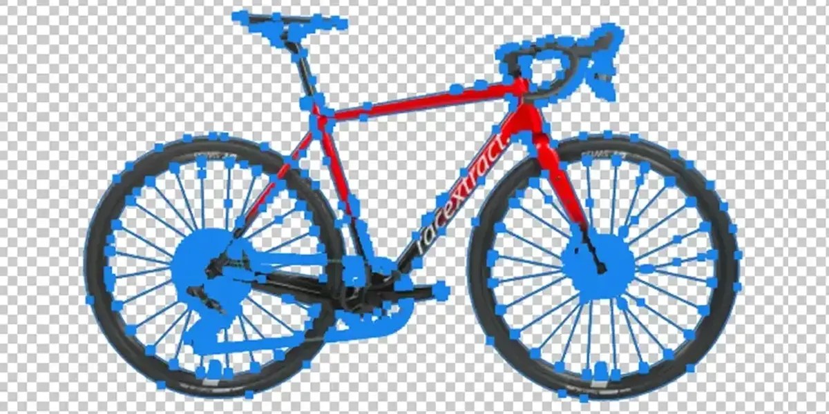 Clipping path service for bicycle image with isolated background.