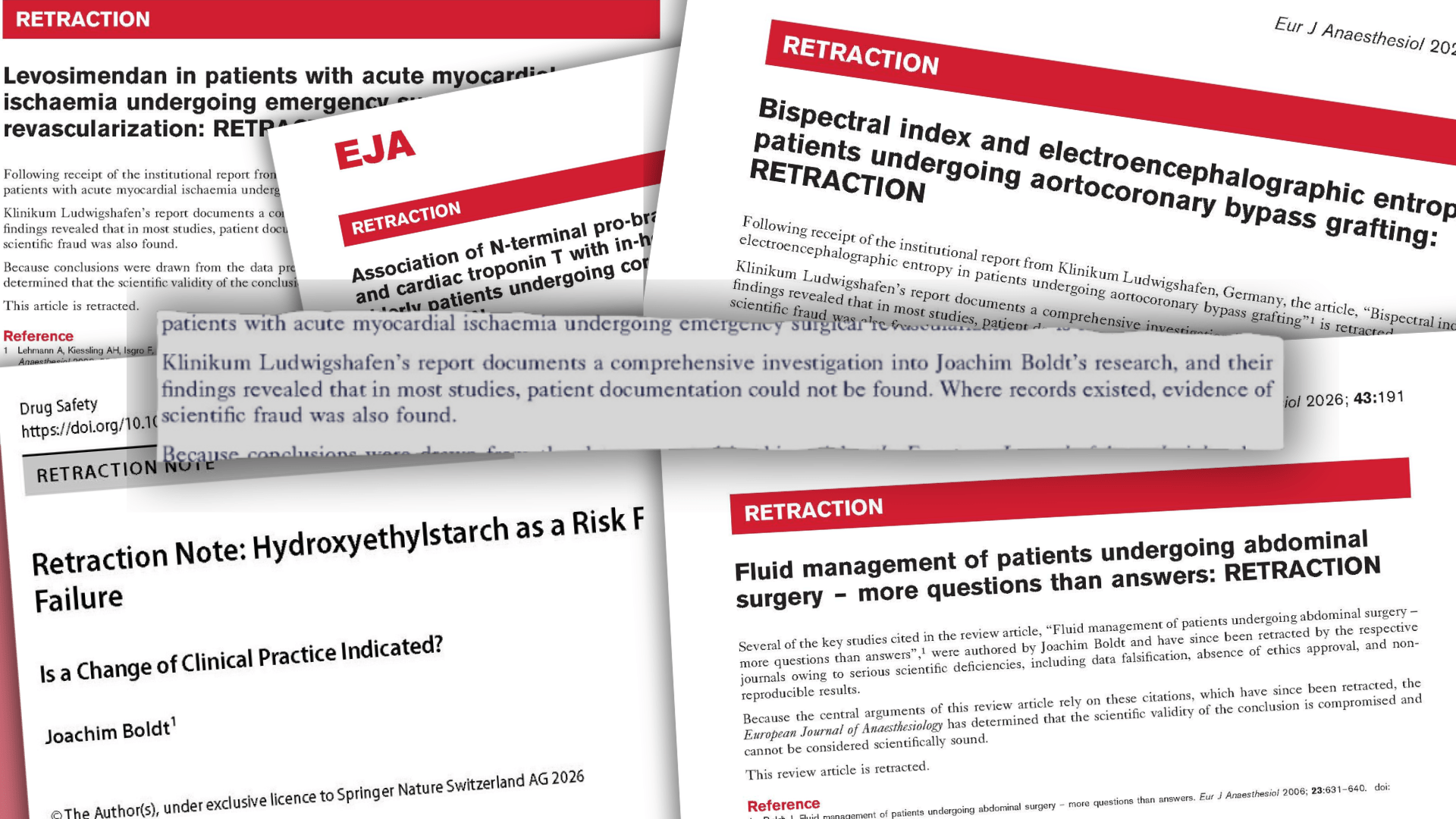 Retraction Watch: 240 Papers Later, Journals Still Retracting Joachim Boldt's Papers (2026)