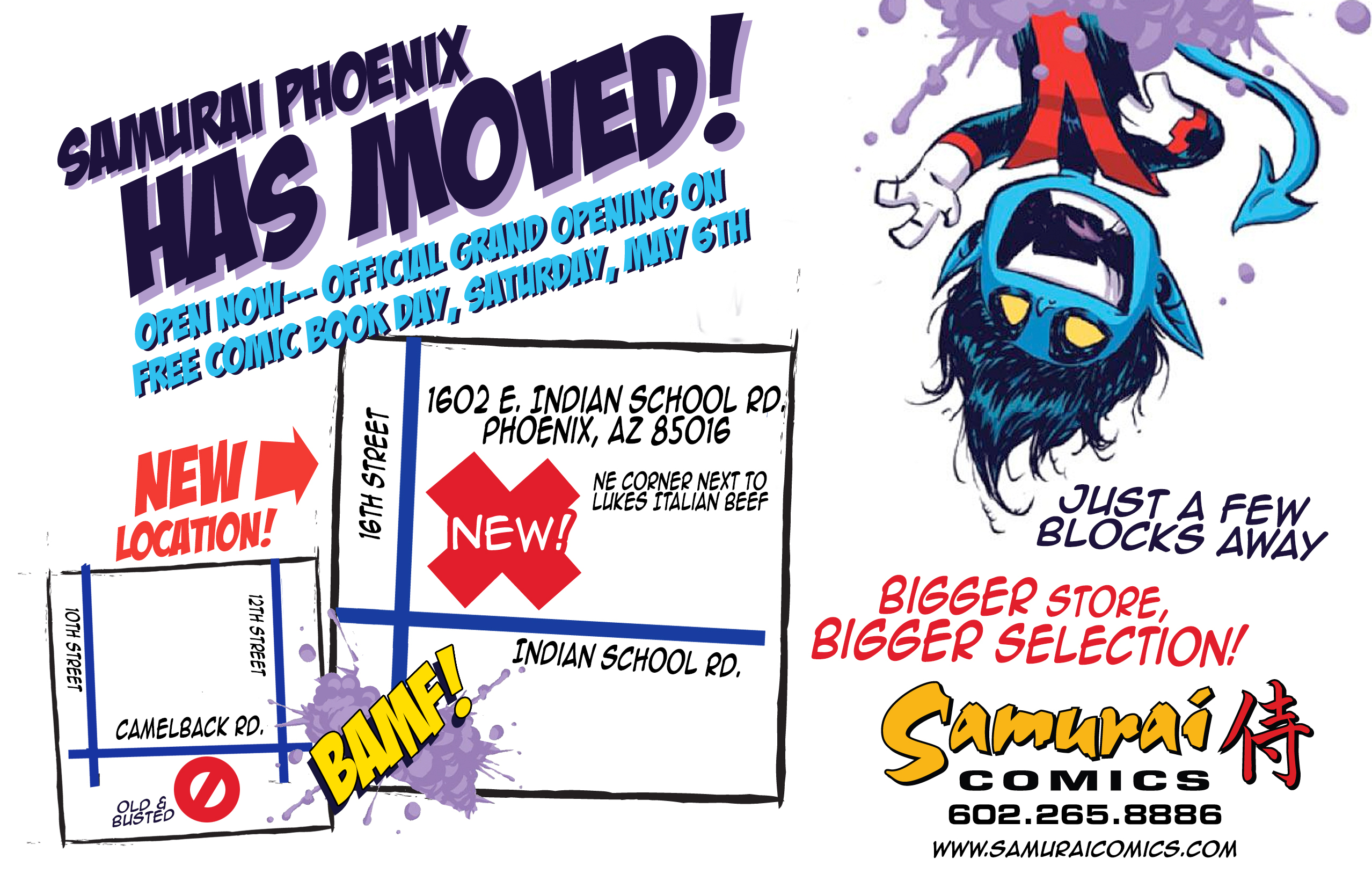 Samurai Comics Moved!