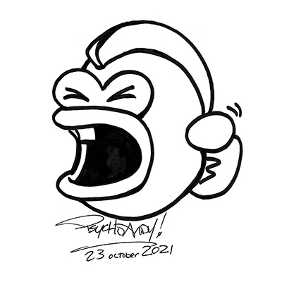 Ink Drawing Challenge Day 23: Boss Bass/Big Bertha