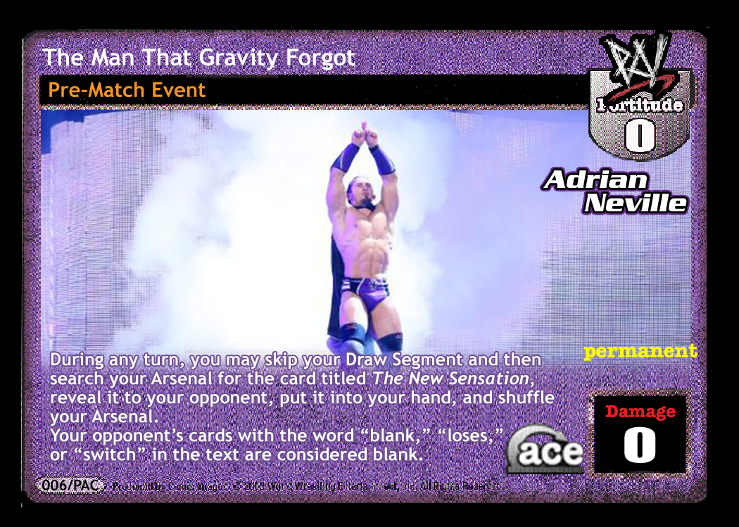 WWE Raw Deal Adrian Neville (The Bastard PAC) Reskin Cards
