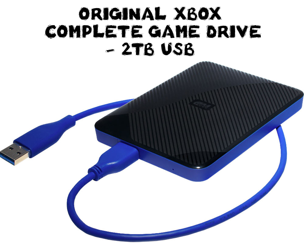ORIGINAL XBOX COMPLETE GAME HDD – 2TB USB – Retro Gaming Builder